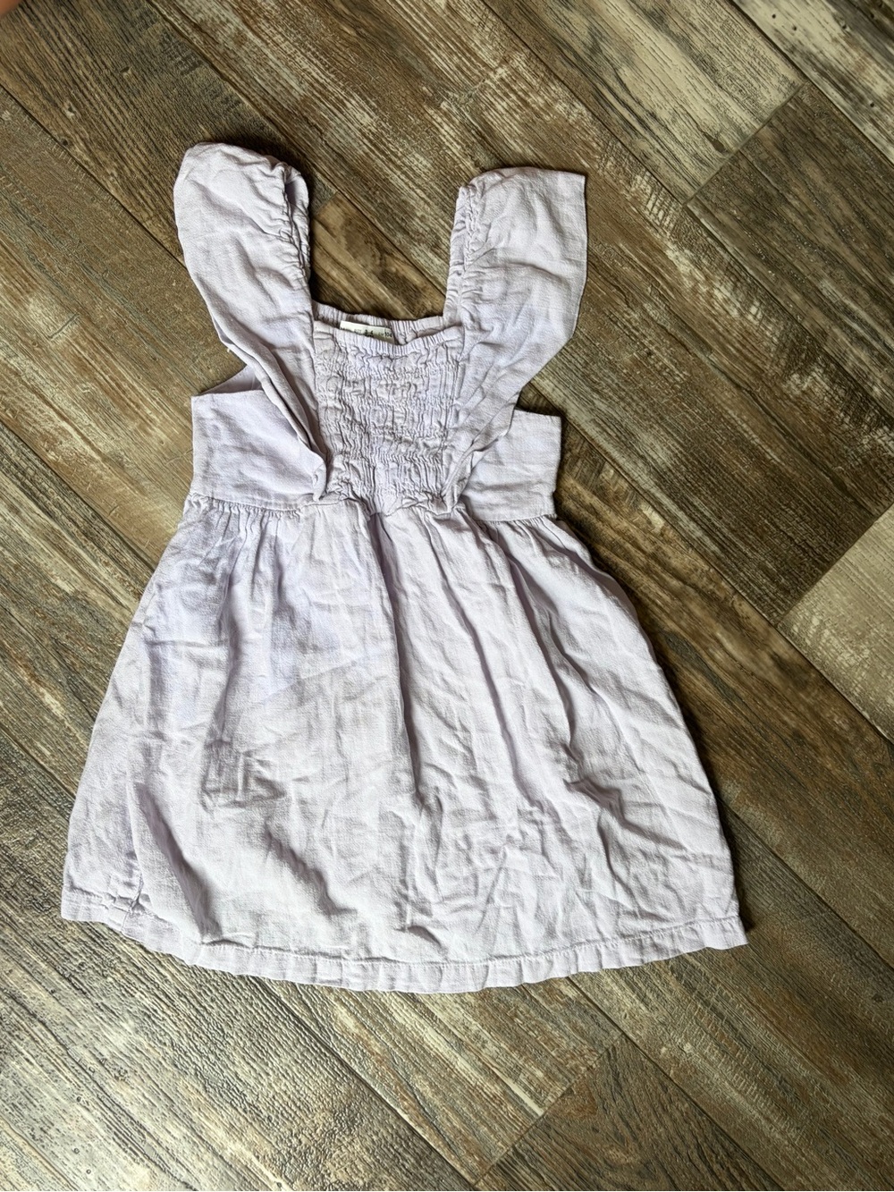 Zara Girls' Pale Lavender Ruffle Strap Dress